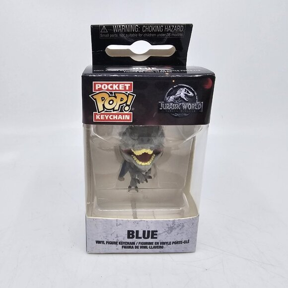 Funko Pocket Pop Keychain Jurassic World Dominion Velociraptor BLUE Vinyl - Picture 2 of 9